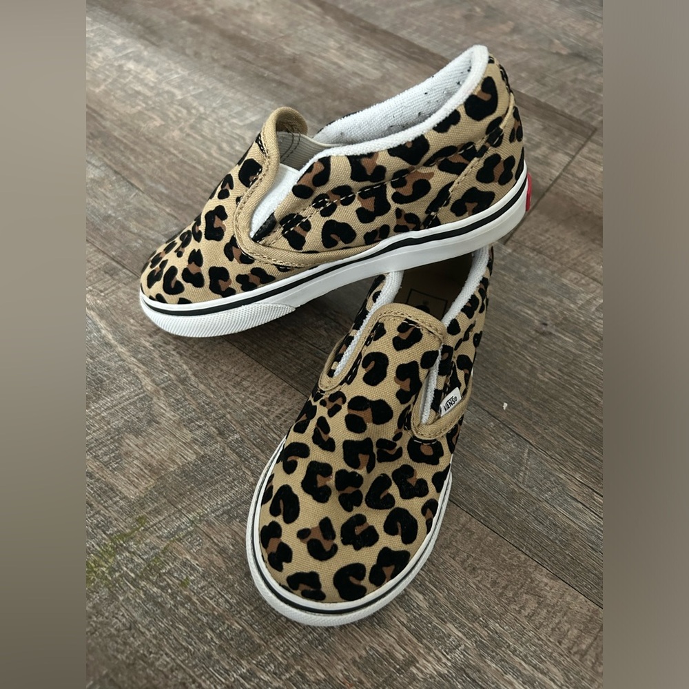 Vans Toddler Girls Leopard Print Slip-On Shoes Size 10c - Picture 2 of 7